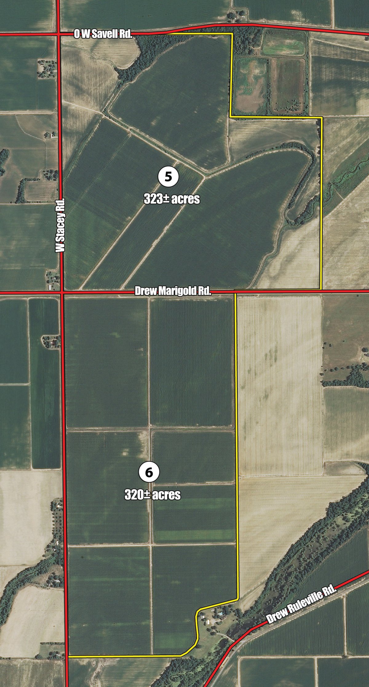 Tract 5+6 - MID-DELTA REGION PRODUCTIVE CROPLAND AUCTION - 4,783+/- ACRES OFFERED IN 10 TRACTS