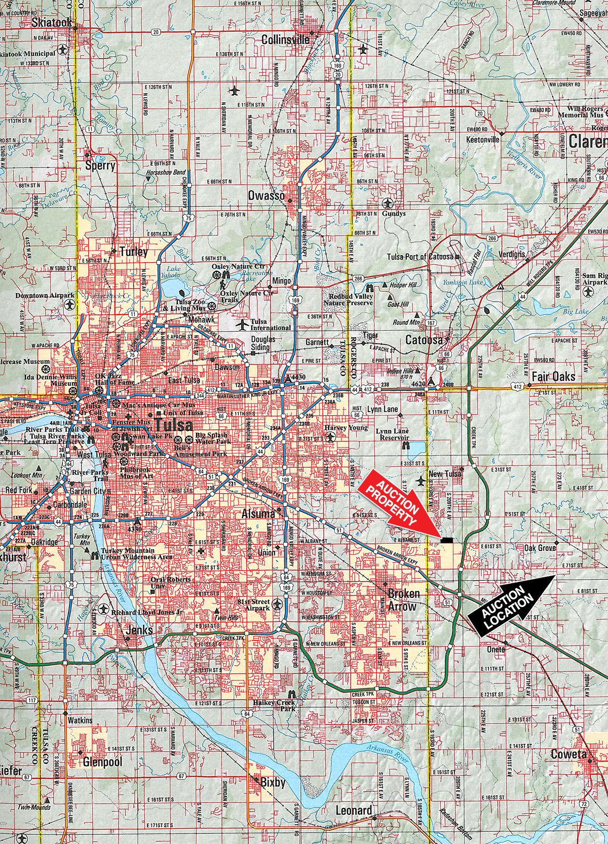 Area map - LAND AUCTION, 80+/- Acres offered in 5 Tracts AUCTION CANCELLED, PROPERTY SOLD PRIOR TO AUCTION