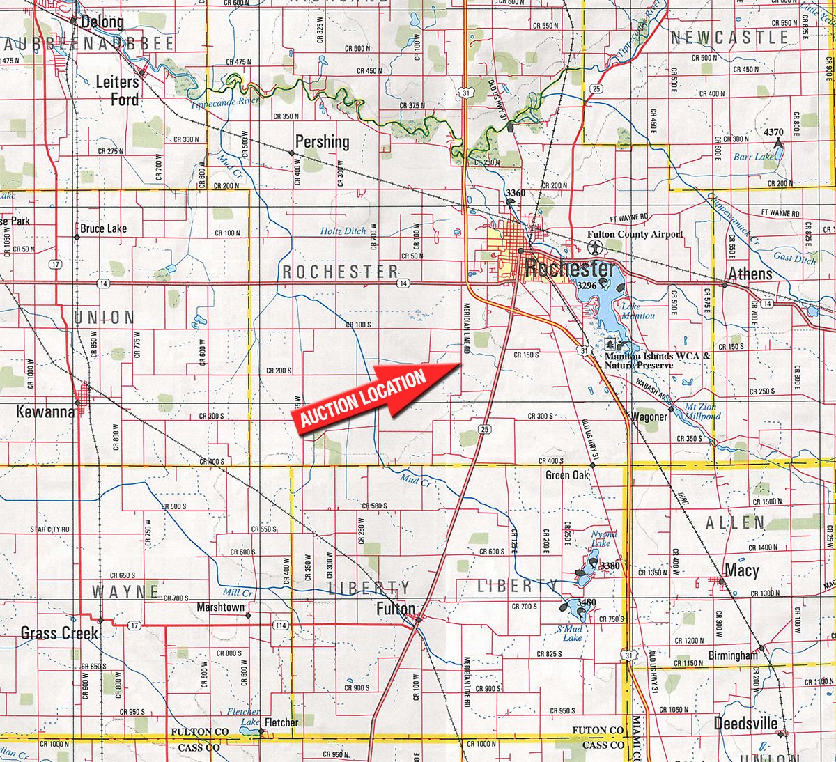 Area map - FARM EQUIPMENT AUCTION