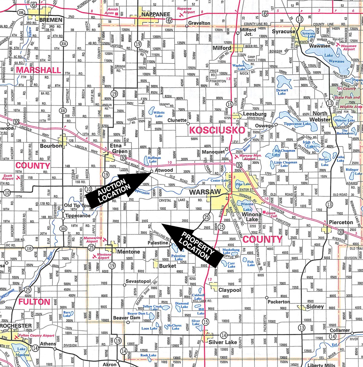 Area map - REAL ESTATE AUCTION, 39+/- Acres offered in 3 Tracts
