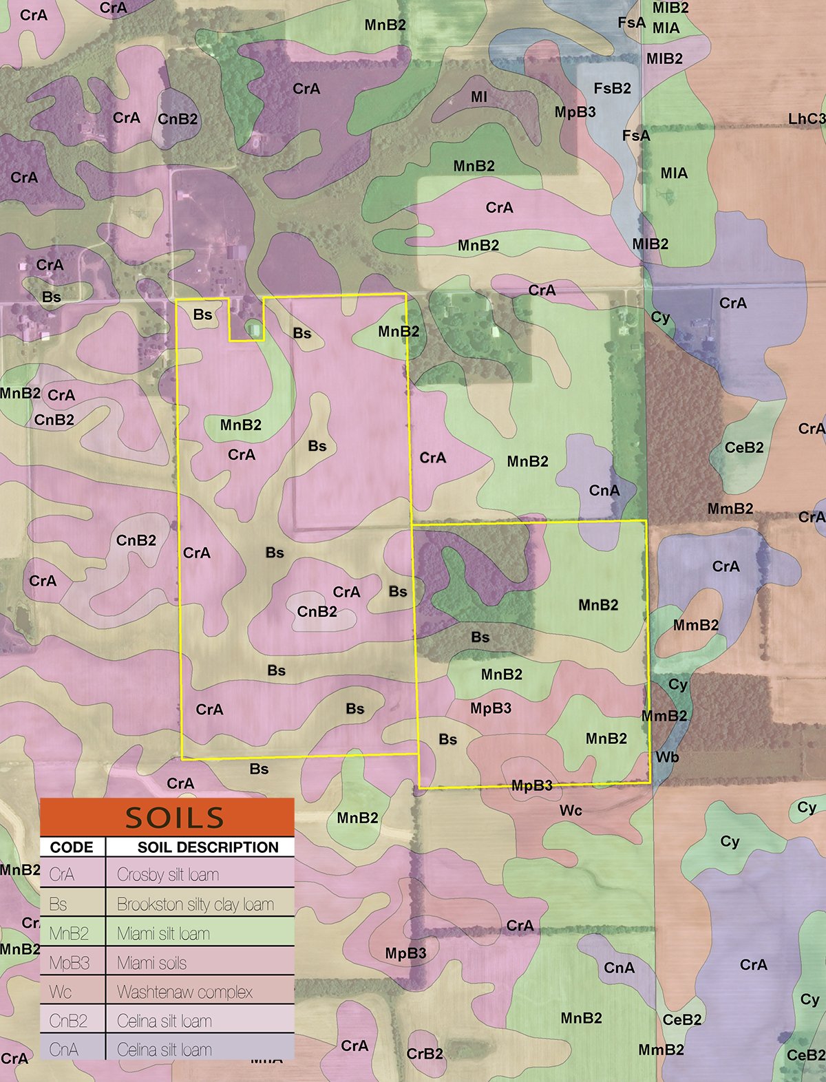 Soil map - LAND AUCTION, 124.929+/- Acres offered in 2 Tracts