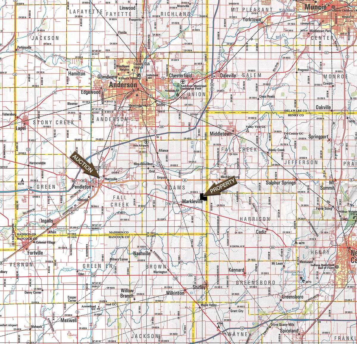 Area map - LAND AUCTION, 124.929+/- Acres offered in 2 Tracts
