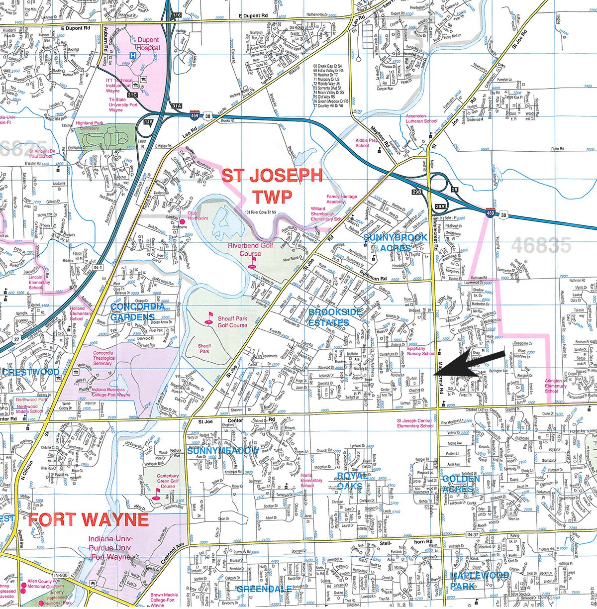 Area map - REAL ESTATE AUCTION, Crossroads Flowers