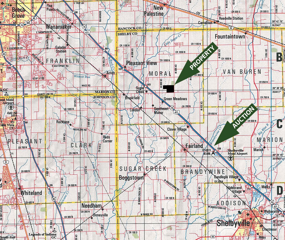Area map - LAND AUCTION, 200+/- Acres offered in 4 Tracts