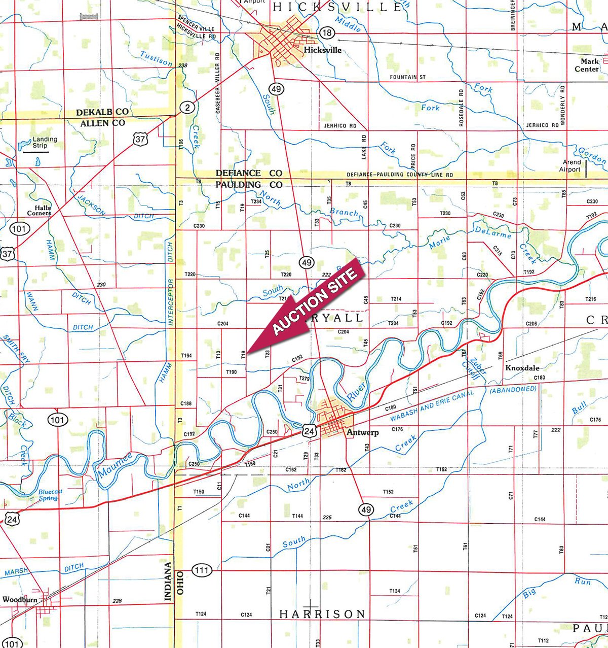 Area map - JOHN DEERE FARM EQUIPMENT AUCTION