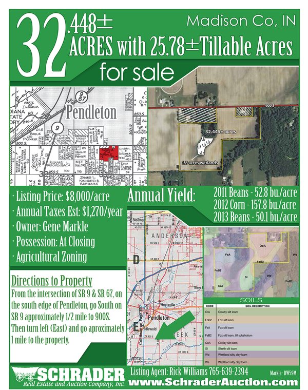 Listing brochure cover - Tillable Acres