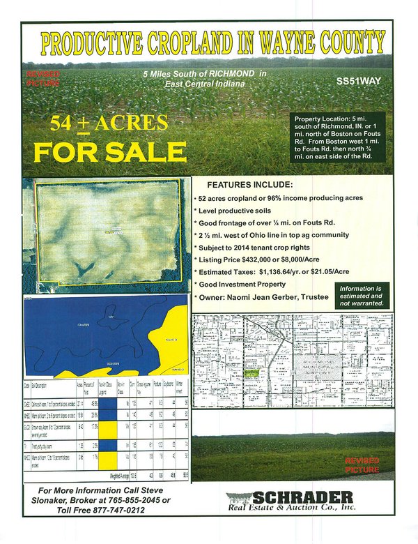 Listing brochure cover - Productive Cropland