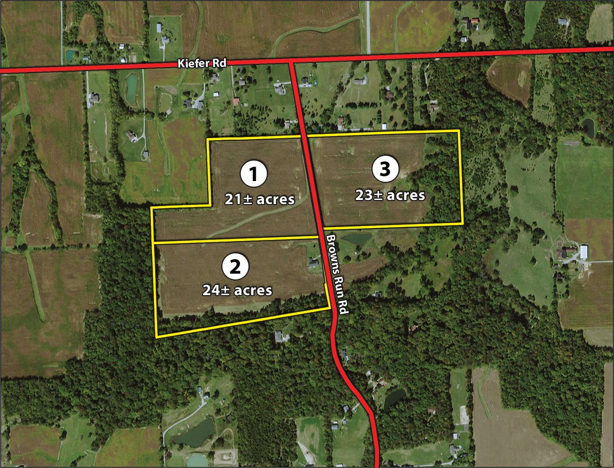 Tract map - FARMLAND AUCTION, 113+/- Acres - 2 Farms in 4 Tracts