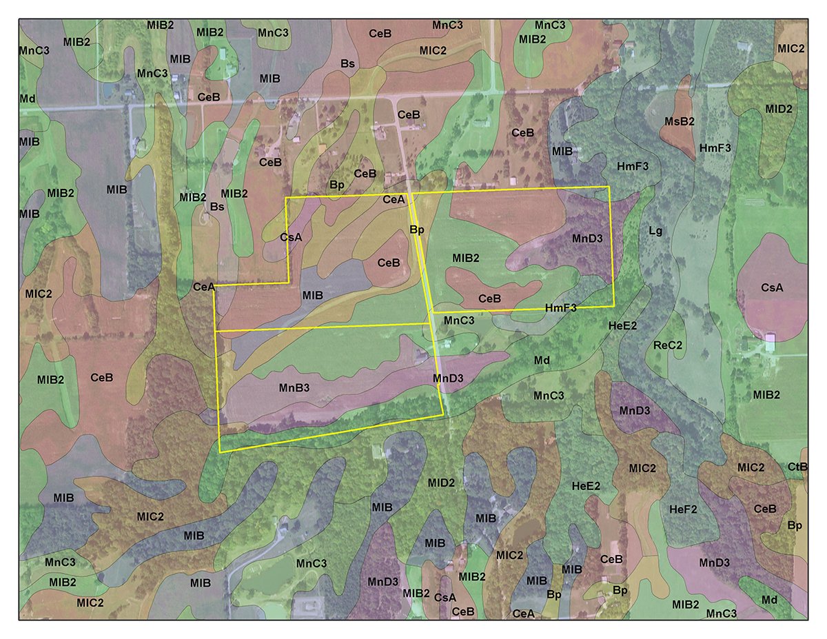 Soil map - FARMLAND AUCTION, 113+/- Acres - 2 Farms in 4 Tracts