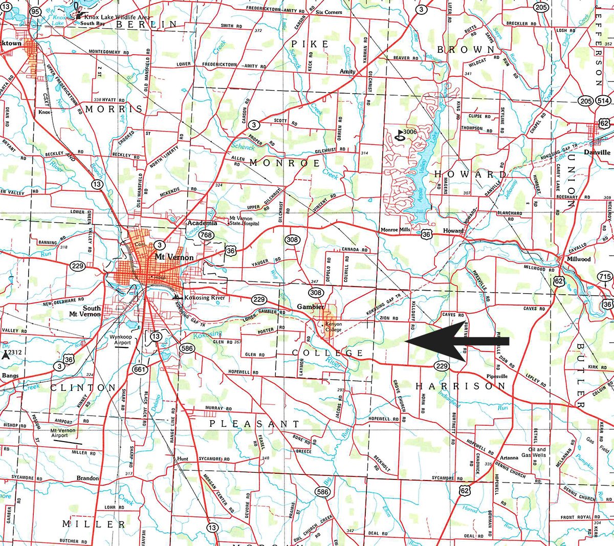 Area map - FARM EQUIPMENT AUCTION in Knox County