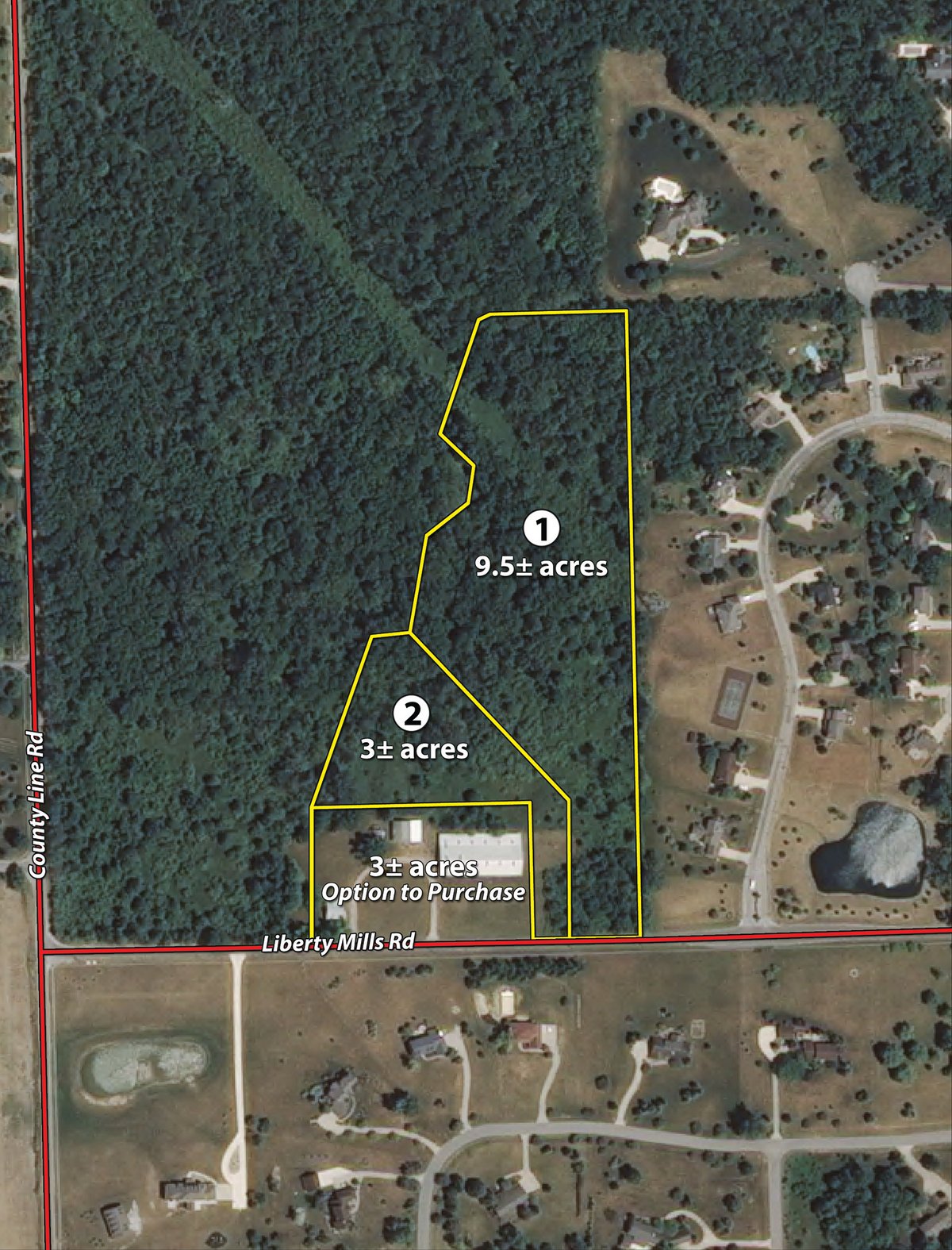 Tract map - LAND AUCTION, 12.5+/- Acres offered in 2 Tracts in Allen County