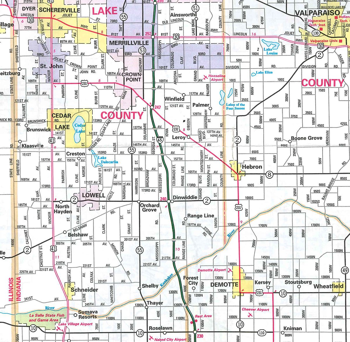 Area map - REAL ESTATE AUCTION - SEALED BID IN PORTER COUNTY