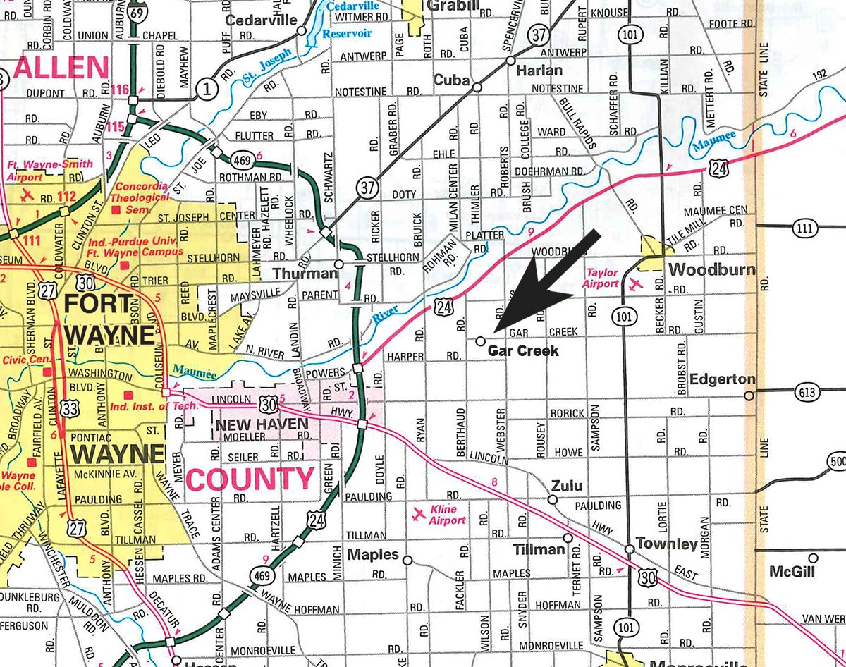Area map - PERSONAL PROPERTY AUCTION in Allen County