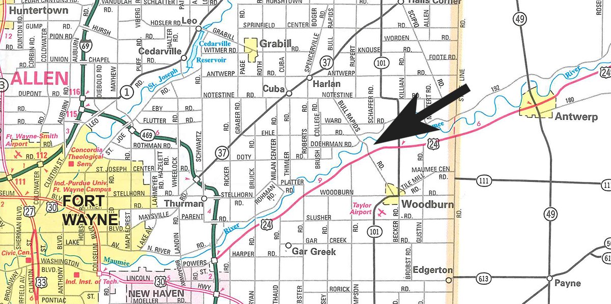 Area map - Real Estate Auction in Allen County