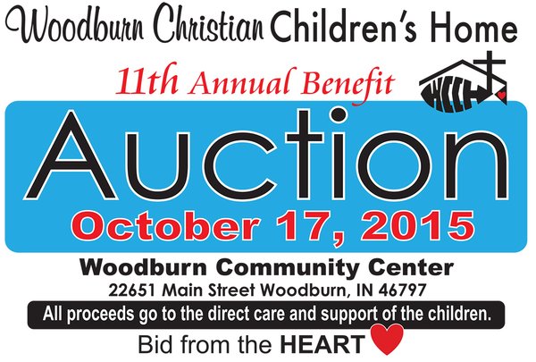PERSONAL PROPERTY AUCTION - WOODBURN CHRISTIAN CHILDRENS HOME BENEFIT AUCTION & DINNER IN EAST ALLEN COUNTY