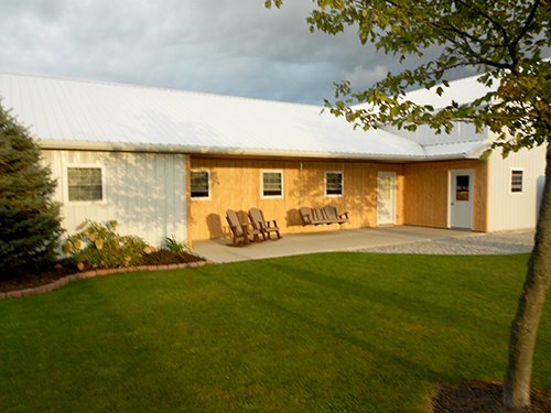 company shed - REAL ESTATE AUCTION-25 ACRES OFFERED IN 2 TRACTS IN NE ALLEN COUNTY