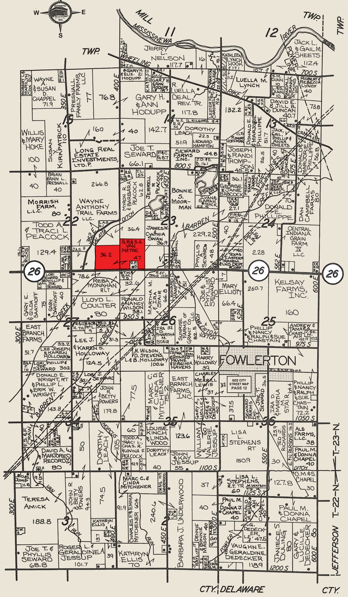 Plat map - LAND AUCTION, 83.18+/- Acres offered in 2 Tracts