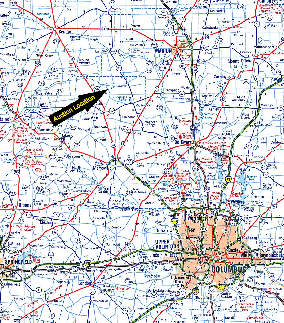 Area map - FARM EQUIPMENT AUCTION
