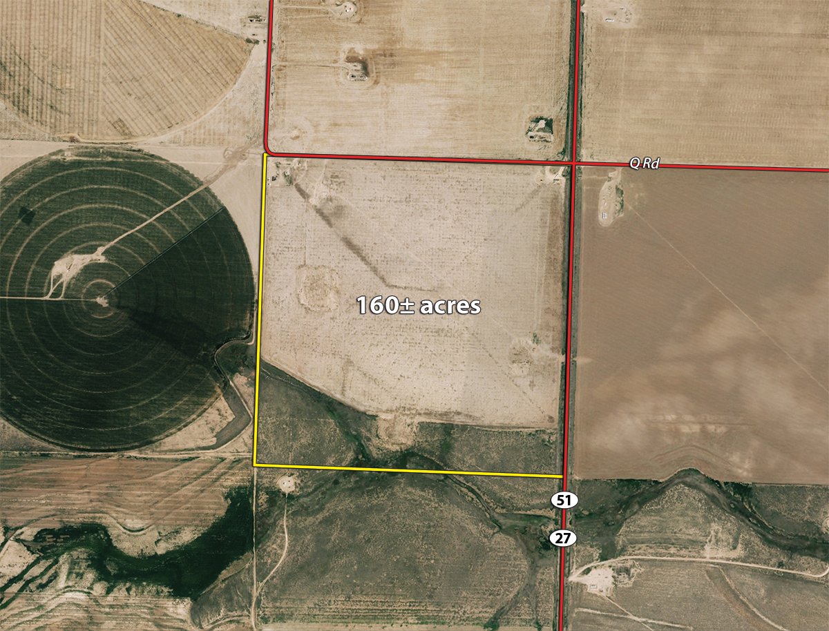 TRACT 1 - REAL ESTATE & MINERAL AUCTION - 640+/- ACRES & PRODUCING MINERALS OFFERED IN 8 TRACTS IN MORTON COUNTY, KANSAS