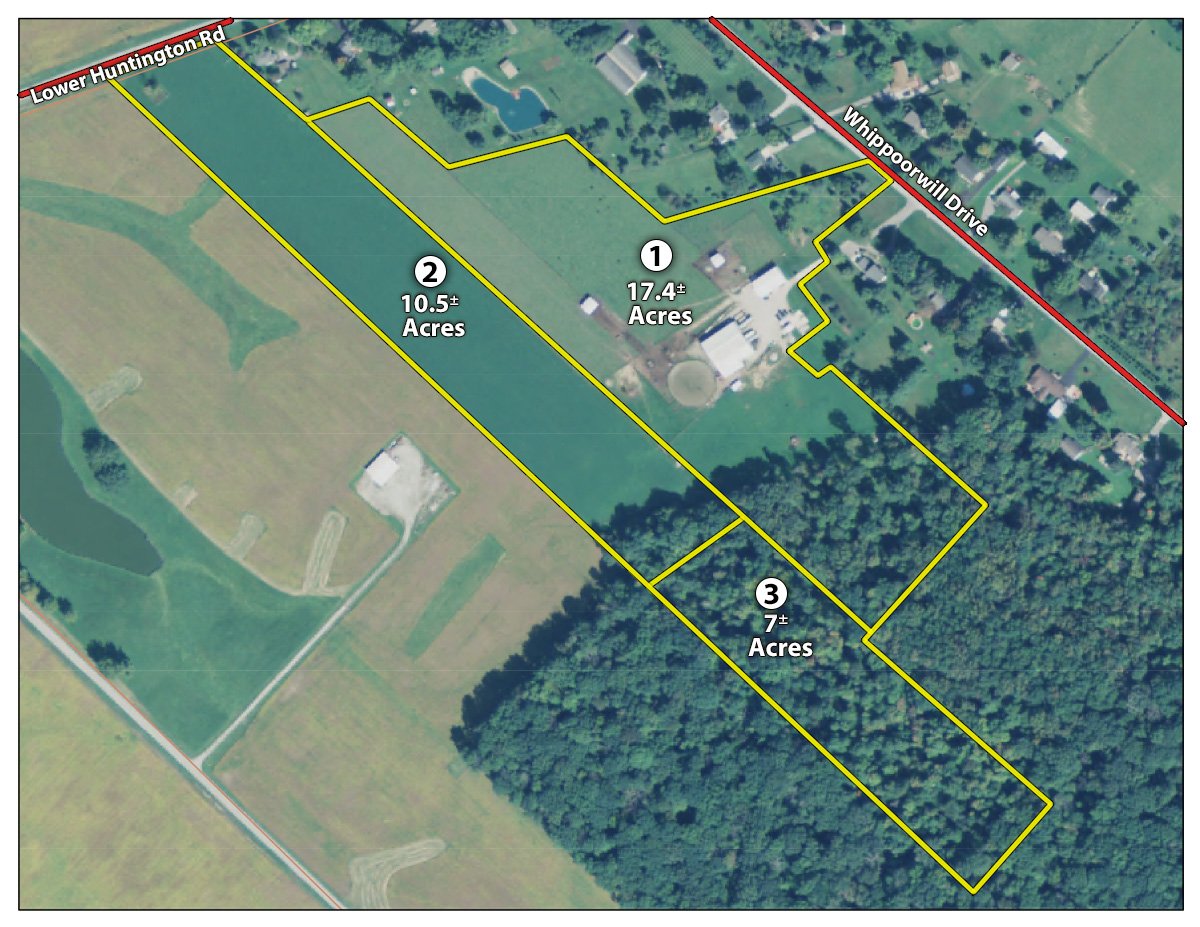 Tract map - REAL ESTATE & FARM EQUIPMENT AUCTION IN ALLEN COUNTY, INDIANA