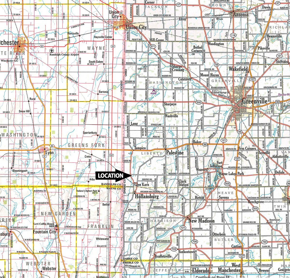 Area map - FARM EQUIPMENT AUCTION IN DARKE COUNTY, OHIO