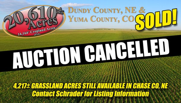 AUCTION CANCELLED - GRASSLAND AUCTION - 4,217+/- ACRES OFFERED IN 2 TRACTS IN CHASE COUNTY, NE