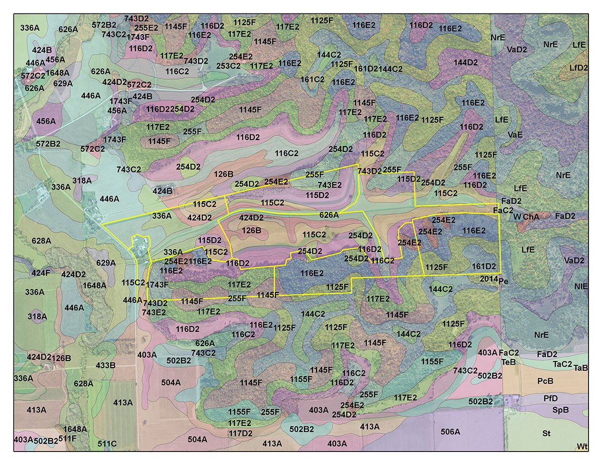 Soil map - REAL ESTATE AUCTION - 296.88+/- ACRES IN 8 TRACTS IN RICHLAND COUNTY, WISCONSIN