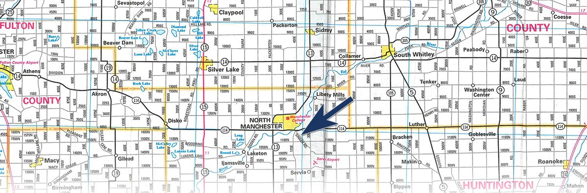 Area map - REAL ESTATE AUCTION IN WABASH COUNTY, INDIANA