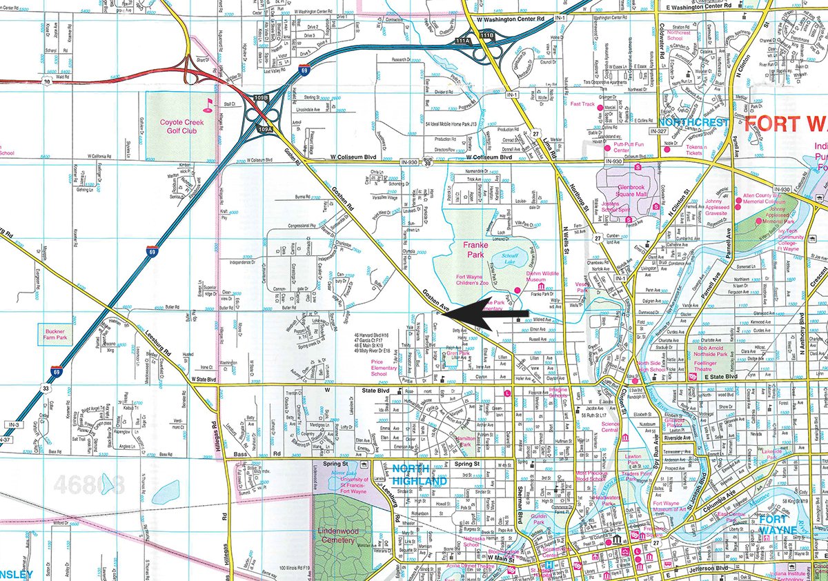 Area map - PERSONAL PROPERTY AUCTION IN ALLEN COUNTY, INDIANA