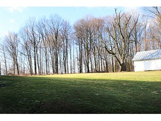 5 Acres includes 2 acres wooded, with bank barn and storage building. Excellent building site near Warsaw.  Great for children and/or animals.

Warsaw Madison Schools. - Building Site/Land with Woods