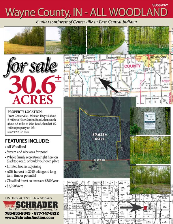 Listing brochure cover - 30.6+/- Acres All Woodland
