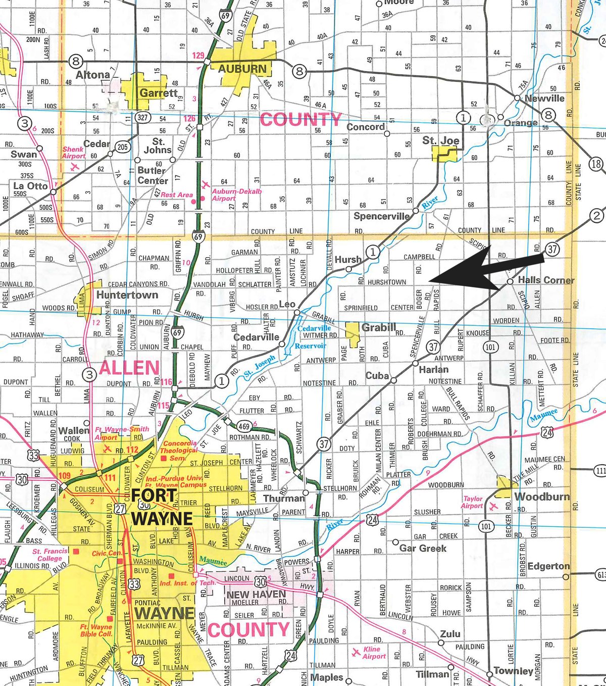 Area map - REAL ESTATE AUCTION IN ALLEN COUNTY, INDIANA