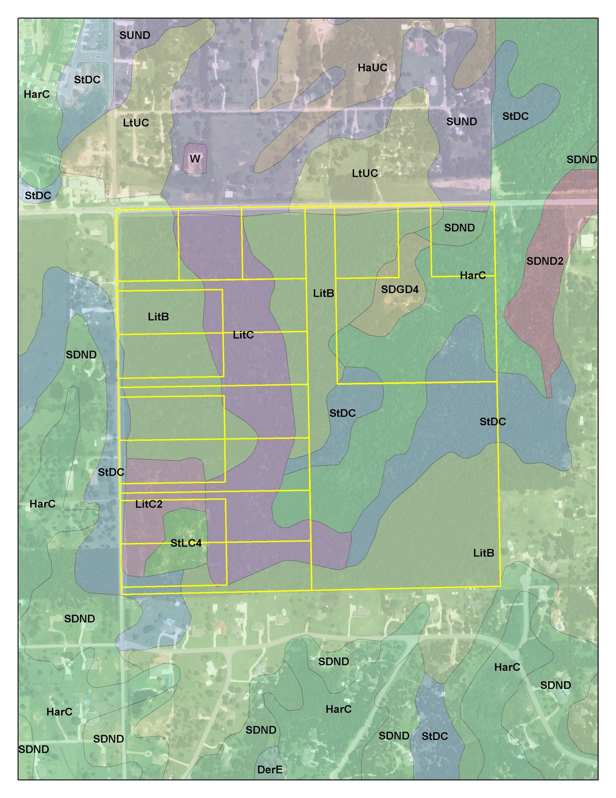 Soil map - LAND AUCTION - 160+/- ACRES OFFERED IN 19 TRACTS IN OKLAHOMA CO., OK