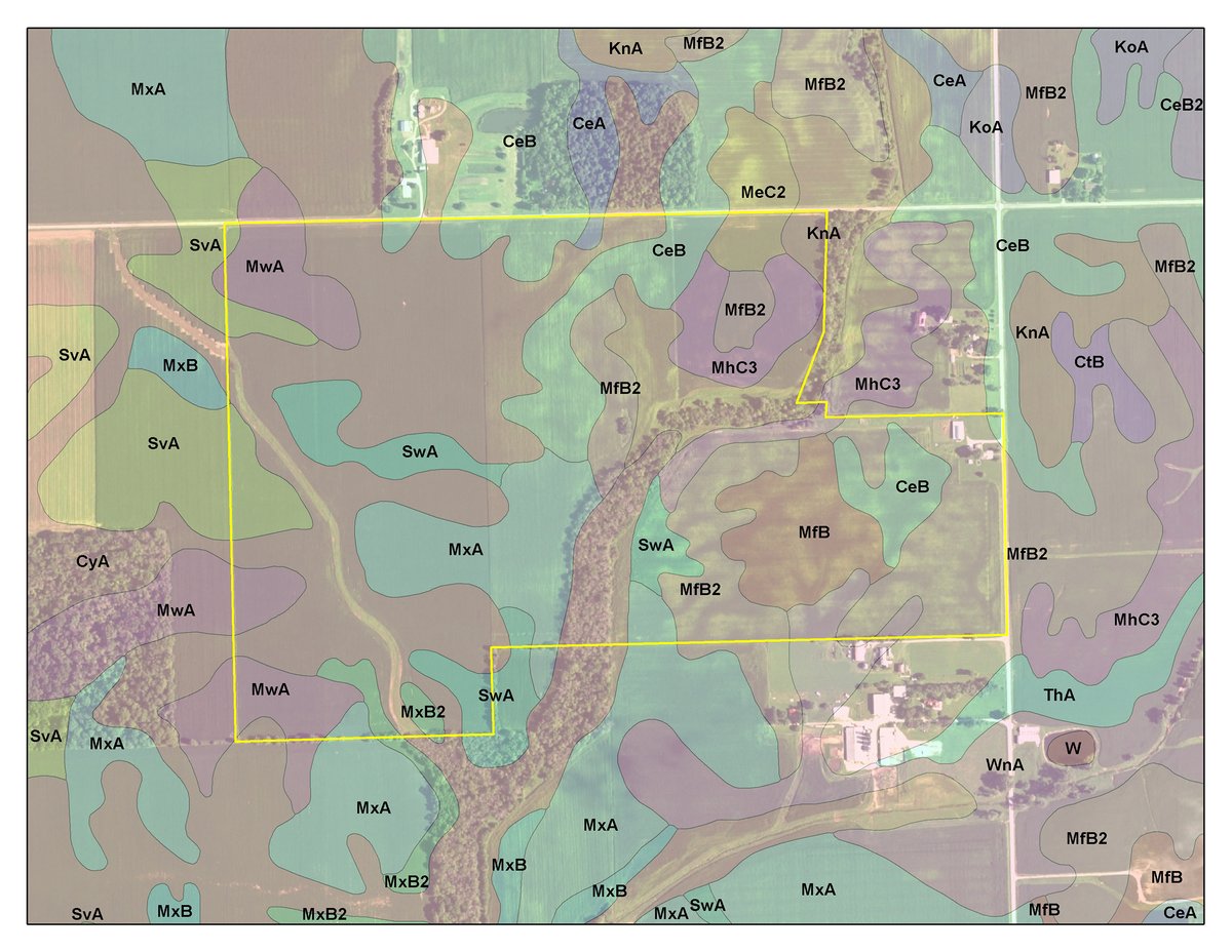 Soil map - PRIME OHIO FARM AUCTION - 198+/- ACRES IN 4 TRACTS IN PREBLE COUNTY, OHIO
