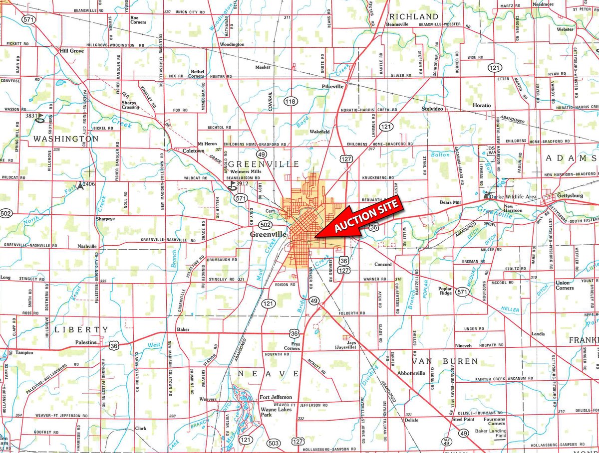 Area map - FERTILIZER EQUIPMENT IN DARKE COUNTY, OHIO