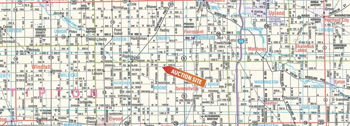 Area map - FARM EQUIPMEMT AUCTION IN MADISON COUNTY, INDIANA