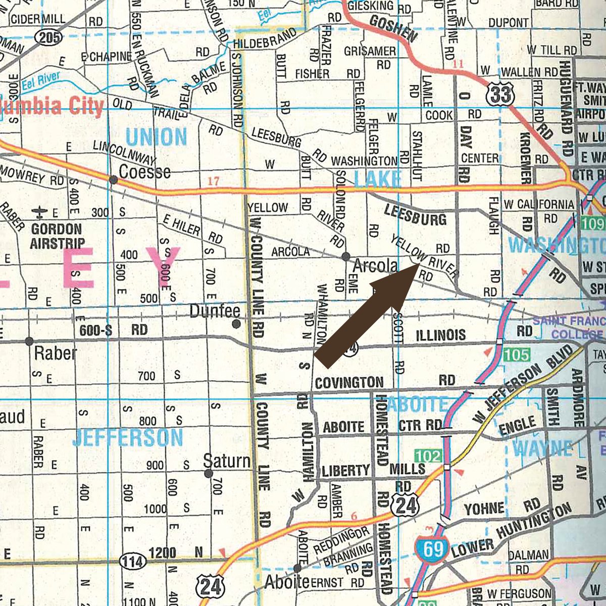 Area map - PERSONAL PROPERTY AUCTION IN ALLEN COUNTY, INDIANA