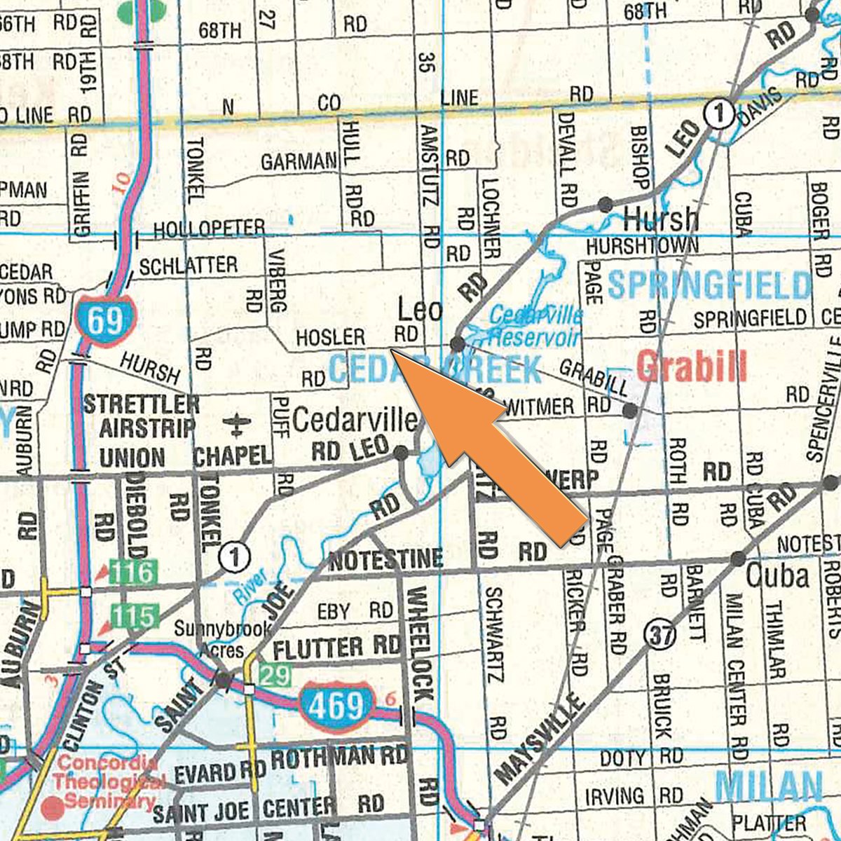 Area map - MAJOR ESTATE AUCTION IN ALLEN COUNTY, INDIANA