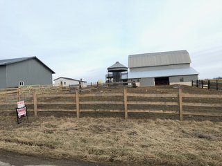 <b>40.65 Acres with 3 bedroom, one bath, 1500 sq. ft. home with full basement and pole barns.</b> 
 
Property is gently rolling and fully fenced.  

Don't miss this opportunity to buy this operating farm with good set of buildings.  Ready to go to work for you. - 40.65 Acres - Home & Pole Barns - Fully Fenced