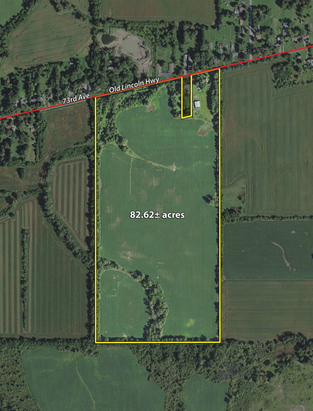 Tract map - REAL ESTATE AUCTION - 82.62+/- ACRES IN 1 TRACT IN LAKE COUNTY, INDIANA
