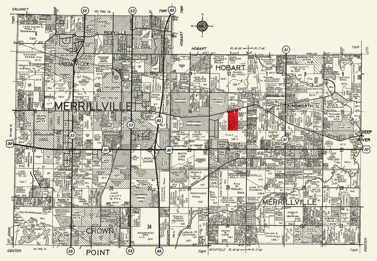Plat map - REAL ESTATE AUCTION - 82.62+/- ACRES IN 1 TRACT IN LAKE COUNTY, INDIANA