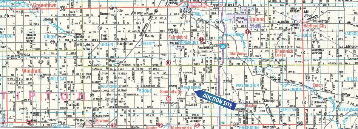 Area map - FARM EQUIPMENT AUCTION IN MADISON COUNTY, INDIANA