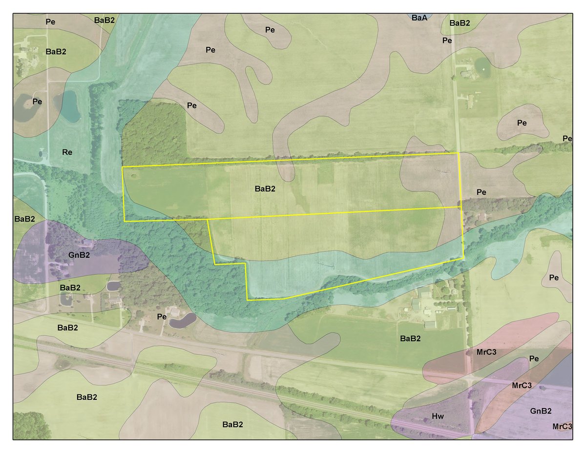 Soil map - LAND AUCTION - 49.5+/- ACRES IN 2 TRACTS IN DEKALB COUNTY, INDIANA
