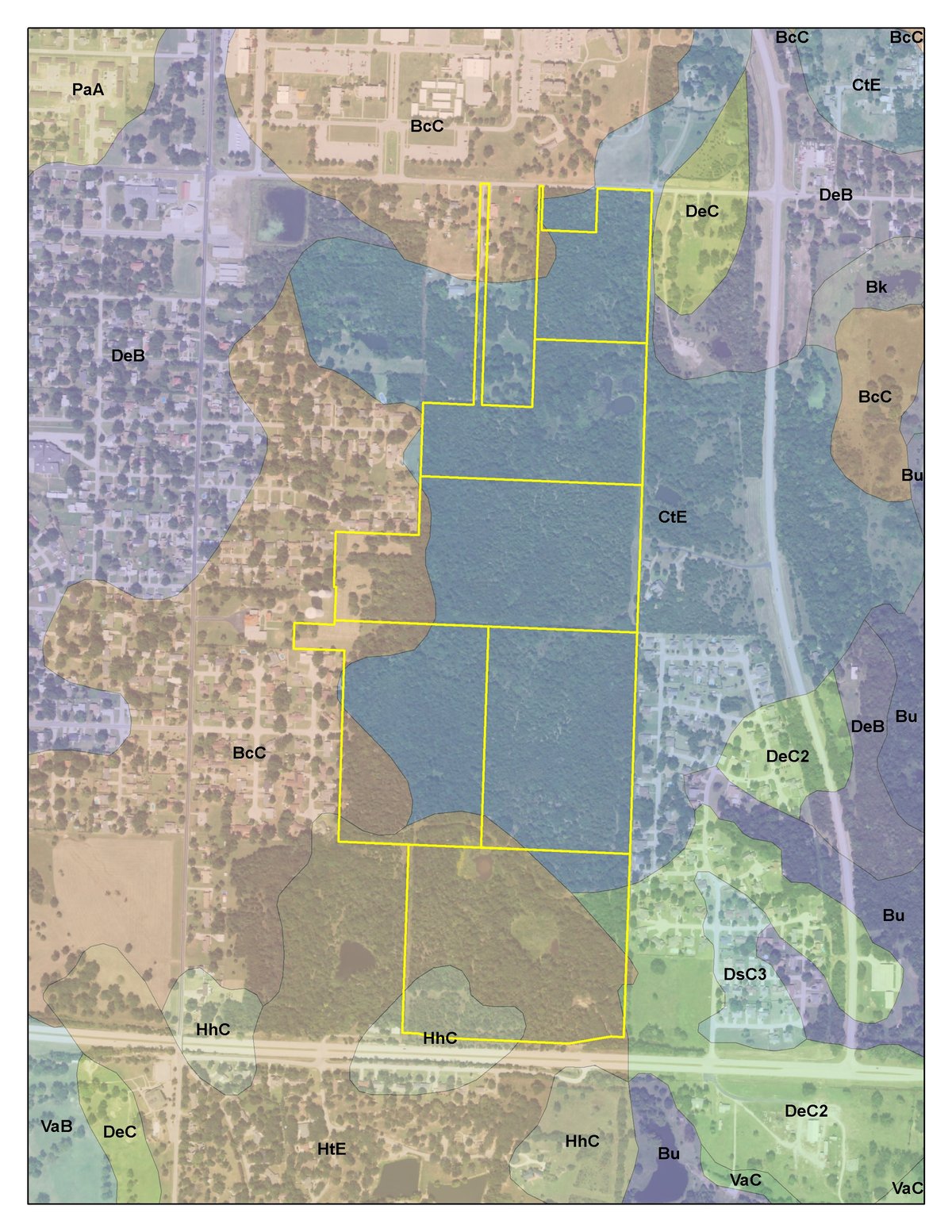 Soil map - LAND AUCTION - 153+/- ACRES OFFERED IN 6 TRACTS IN OKMULGEE, OKLAHOMA