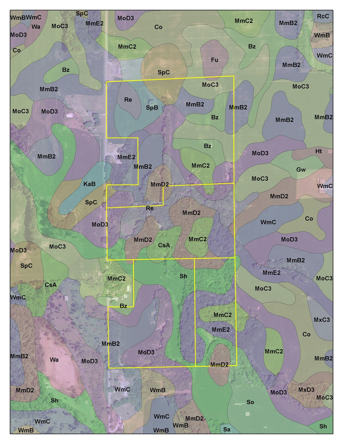 Soil map - REAL ESTATE AUCTION - 84.5+/- ACRES IN 4 TRACTS IN WHITLEY COUNTY, INDIANA