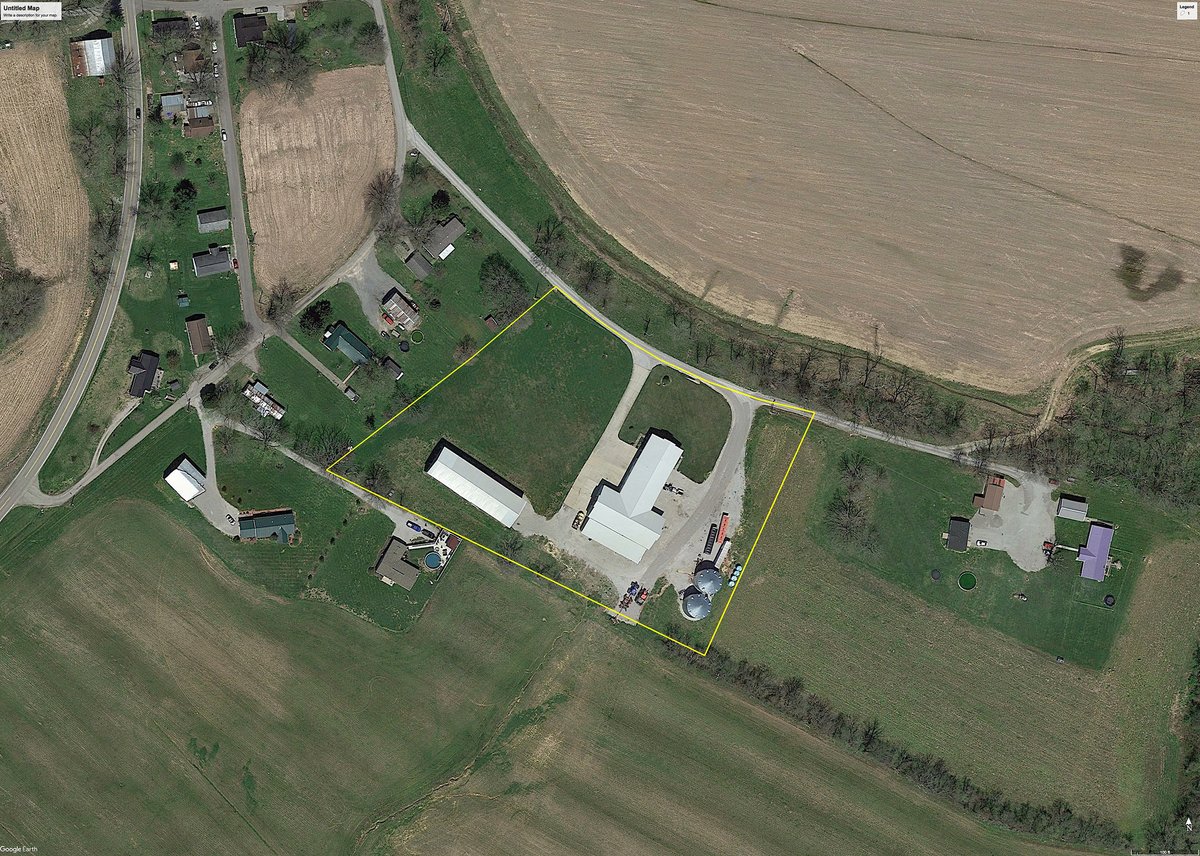 Area map - REAL ESTATE & FARM EQUIPMENT AUCTION - 4.95+/- ACRES IN 3 TRACTS IN GALLATIN COUNTY, KENTUCKY