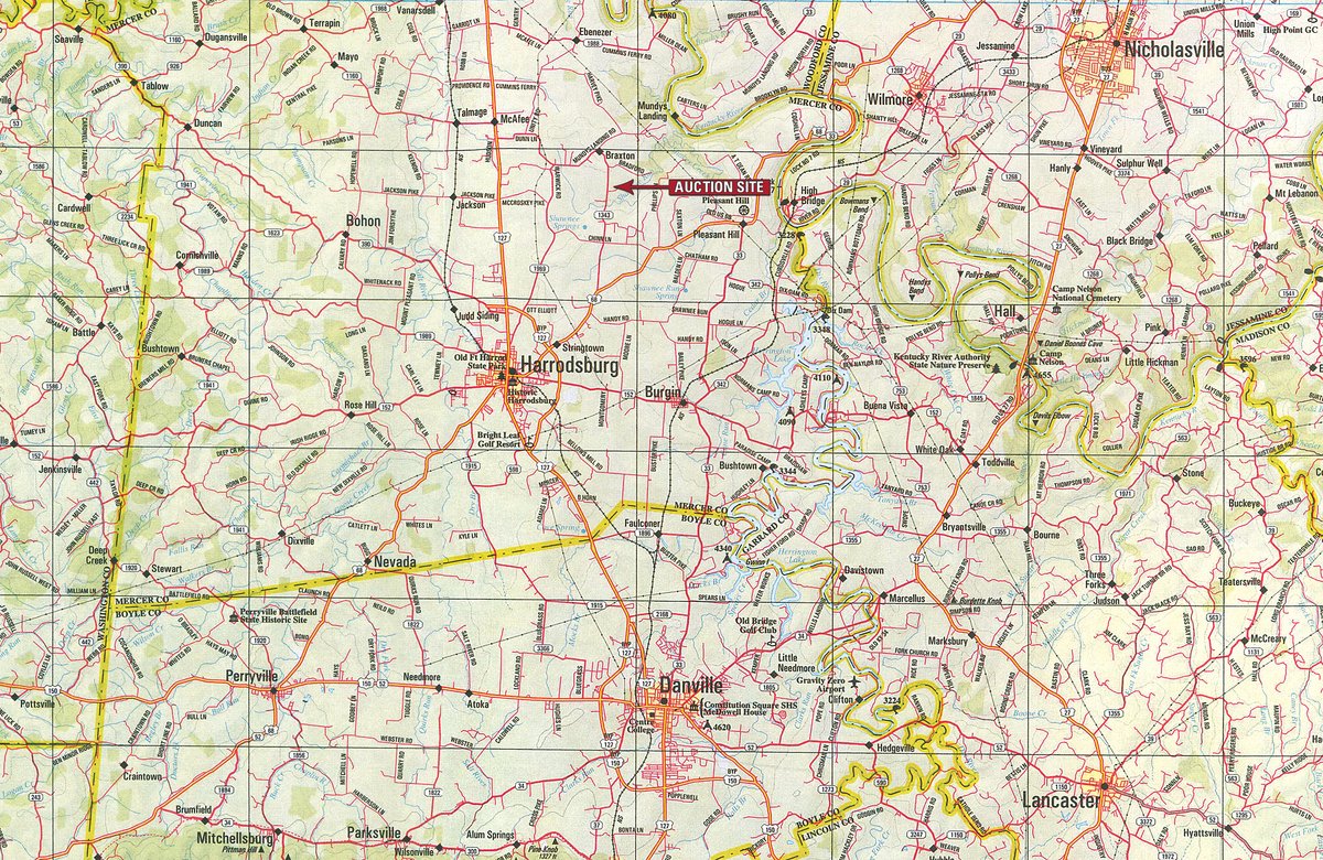 Area map - ABSOLUTE EQUIPMENT AUCTION IN MERCER COUNTY, KENTUCKY