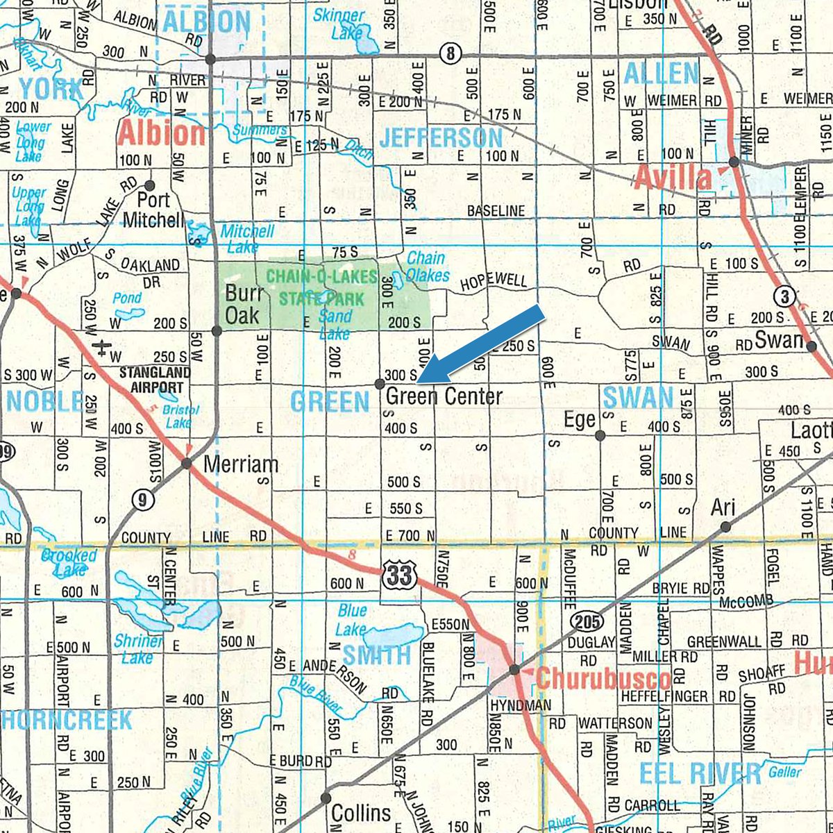 Area map - FARM EQUIPMENT AUCTION IN NOBLE COUNTY, INDIANA