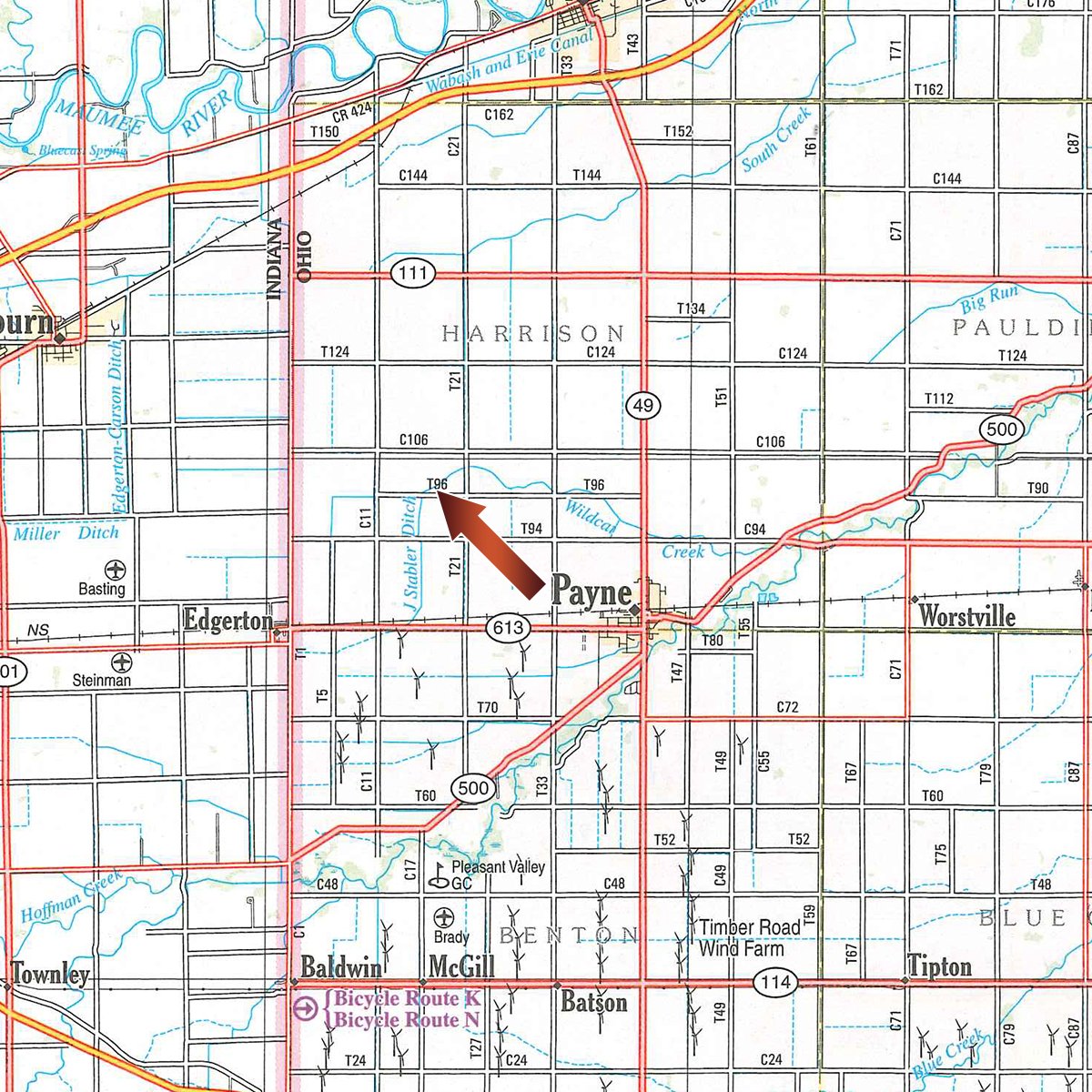 Area map - FARM EQUIPMENT AUCTION IN PAULDING COUNTY, OHIO