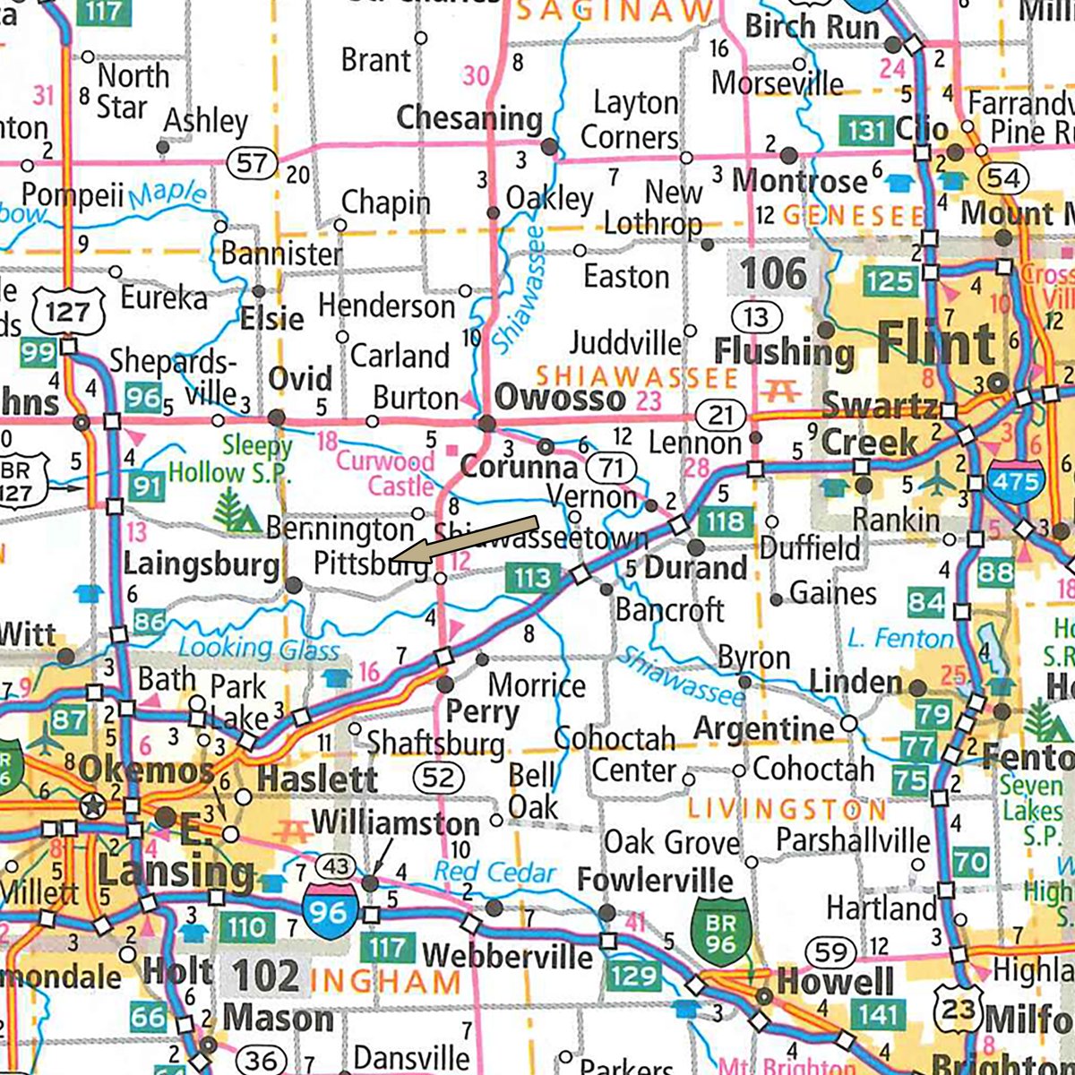 Area map - FARM EQUIPMENT AUCTION IN SHIAWASSEE COUNTY, MICHIGAN